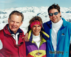 Dr. Peter Taylor, daughter Megan Taylor, son Brian Taylor in Sun Valley ID on 3-14-1998
